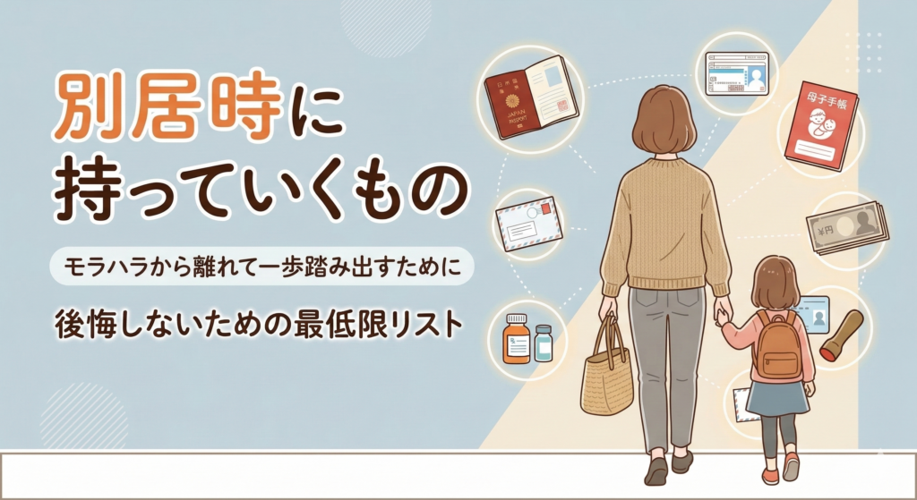 別居を決意したら。後悔しないために「最低限これだけは」持って出てほしいものリスト